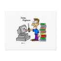 Computer Engineer Cartoon postcards