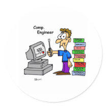 Computer Engineer Cartoon stickers