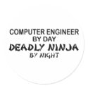 Computer Engineer Deadly Ninja stickers by poorrichards Computer Engineer Deadly Ninja stickers