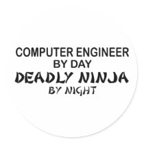 Computer Engineer Deadly Ninja stickers