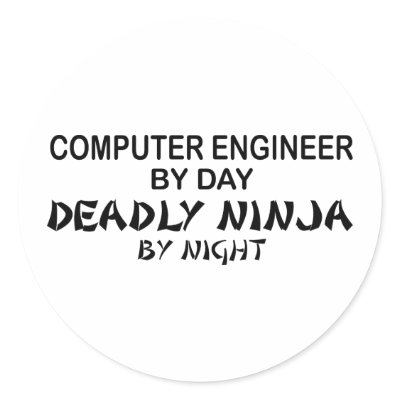 Computer Engineer Deadly Ninja Stickers by poorrichards