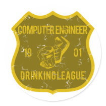 Computer Engineer Drinking League stickers by poorrichards Computer Engineer Drinking League stickers