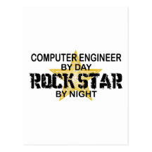 Computer Engineer Rock Star Postcard