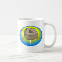 Computer escape button mugs by prawny Computer escape button mugs