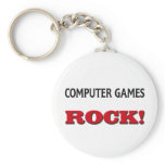 Computer Games Rock Keychain