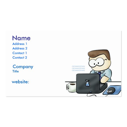 computer geek business card