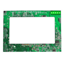 Computer Geek Circuit Board - green Magnetic Picture Frame