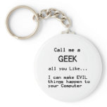 Computer Geek Keychains
