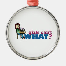 Computer Girl - Light Christmas Tree Ornament