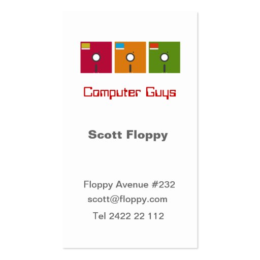 Computer Guy Business Card (front side)