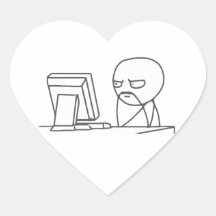 Computer Guy Meme‏ - Heart Stickers