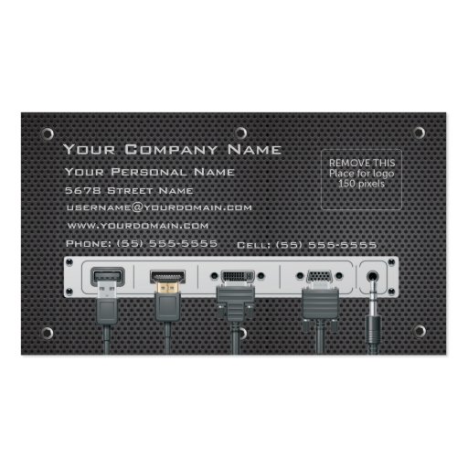 Computer Hardware Business Card (front side)