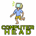 computer head photo cut outs