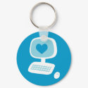 Computer Heart keychains