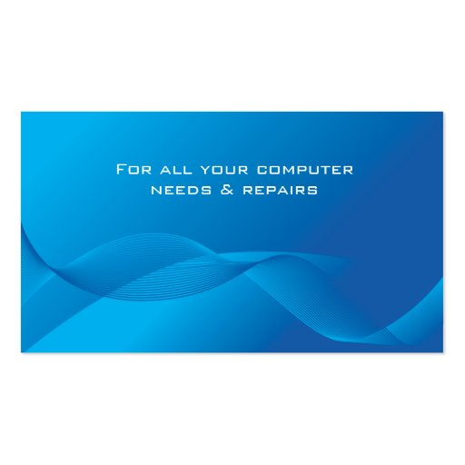 Computer Hi-Tech Business Card Blue (back side)