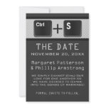 Computer Key Control Save the Date, Gray Personalized Invite