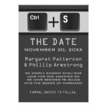 Computer Key Control Save the Date, Gray Personalized Invite