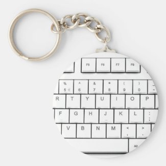 computer keyboard basic round button keychain