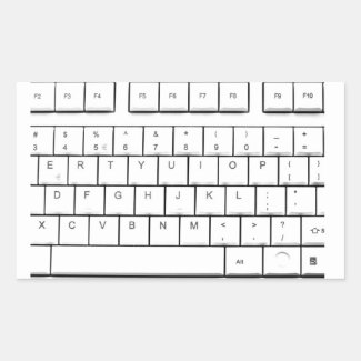 computer keyboard rectangle sticker