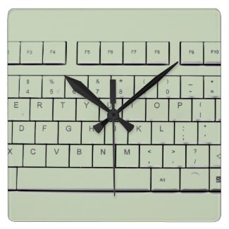 computer keyboard square wall clocks