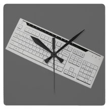 computer keyboard wall clock