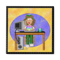 Computer Lady magnets by nextstopitaly Computer Lady magnets