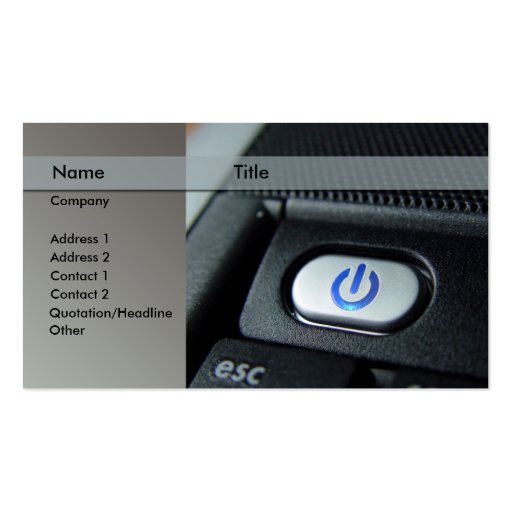 computer / laptop - technician business card template