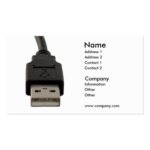 Computer lead business card (front side)