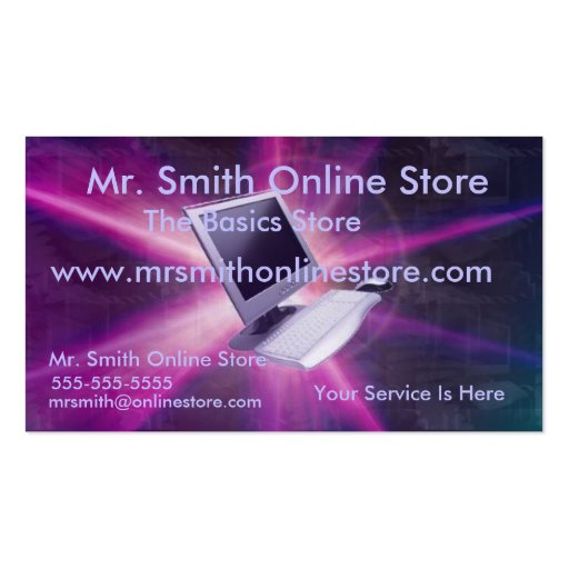Computer Logo Business Card (front side)