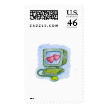 Computer Love postage by Maria_K_Bell Computer Love postage