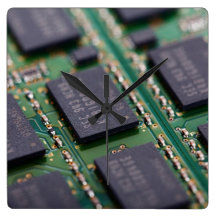 Computer Memory Chips Wall Clocks