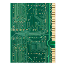 Computer memory plate postcards
