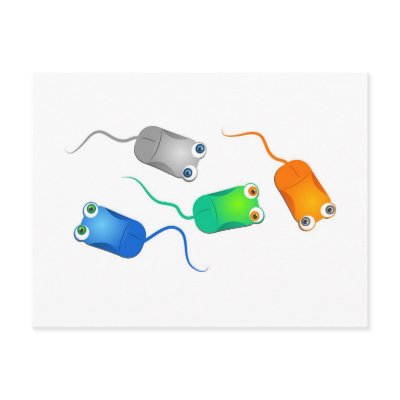 Computer Mice Post Cards by prawny