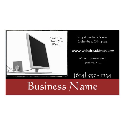Computer Monitor Business Card