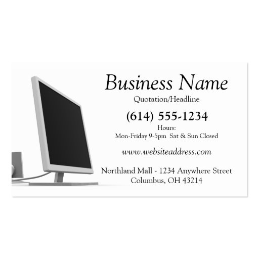 Computer Monitor Business Card Design 2