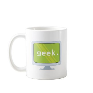 computer monitor geek text mug