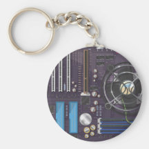 Computer Motherboard Keychain