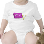 Computer Nerd Twin Baby 2 of 2 (ctrl V) Onsies Shirt