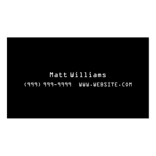 Computer, PC, Electronics Repair Business Card (back side)