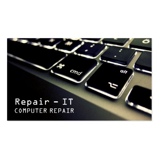 Computer, PC, Electronics Repair Business Card (front side)