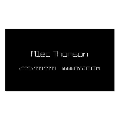 Computer, PC Repair Business Card (back side)