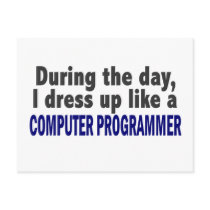 Computer Programmer During The Day postcards