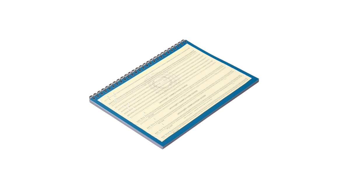 Computer Programming Punch Cards Notebook Zazzle
