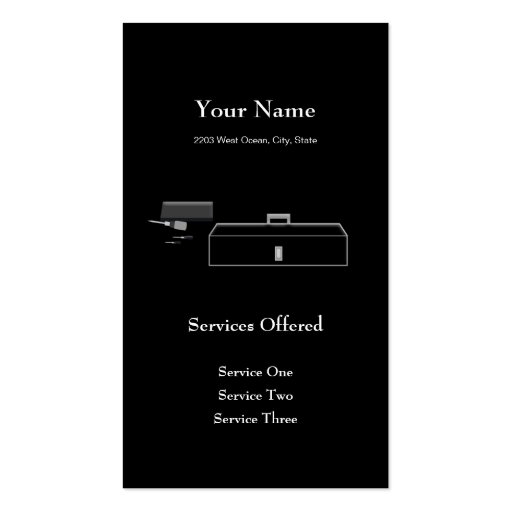 Computer Repair Business Card (back side)