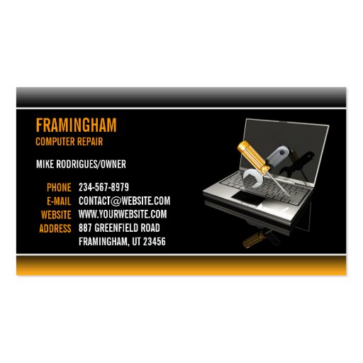 Computer Repair Business Card (front side)