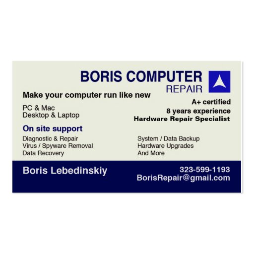Computer Repair Business card