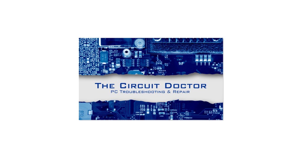 Computer Repair Business Card Electronic Circuits | Zazzle