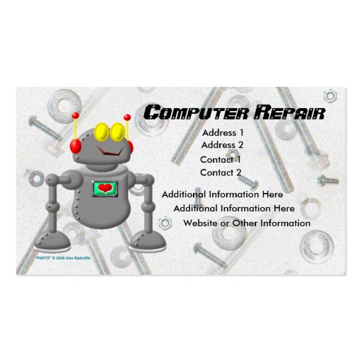 Computer Repair Business Card Template (front side)