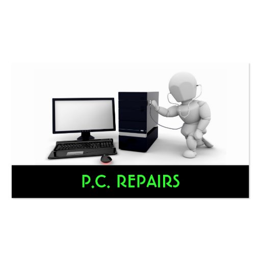 Computer Repairs Business Card (front side)