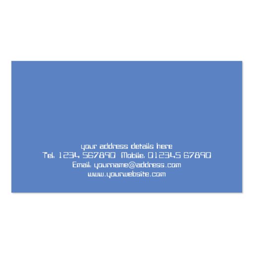 Computer Repairs Business Card (back side)
